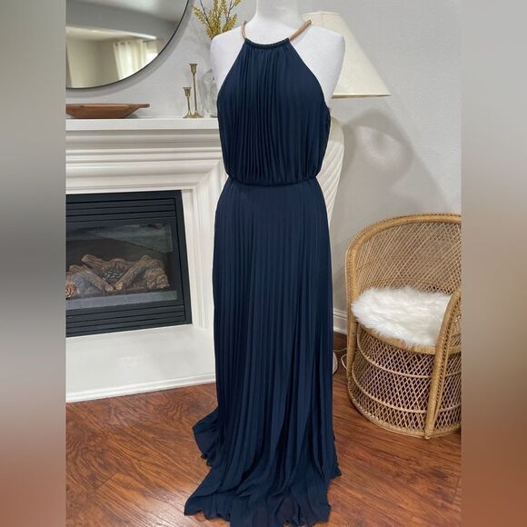 Navy Blue Maxi Dress Gown